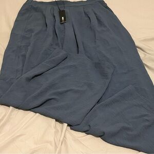 Women’s Fashion Nova Wide Leg Pants - Navy Blue